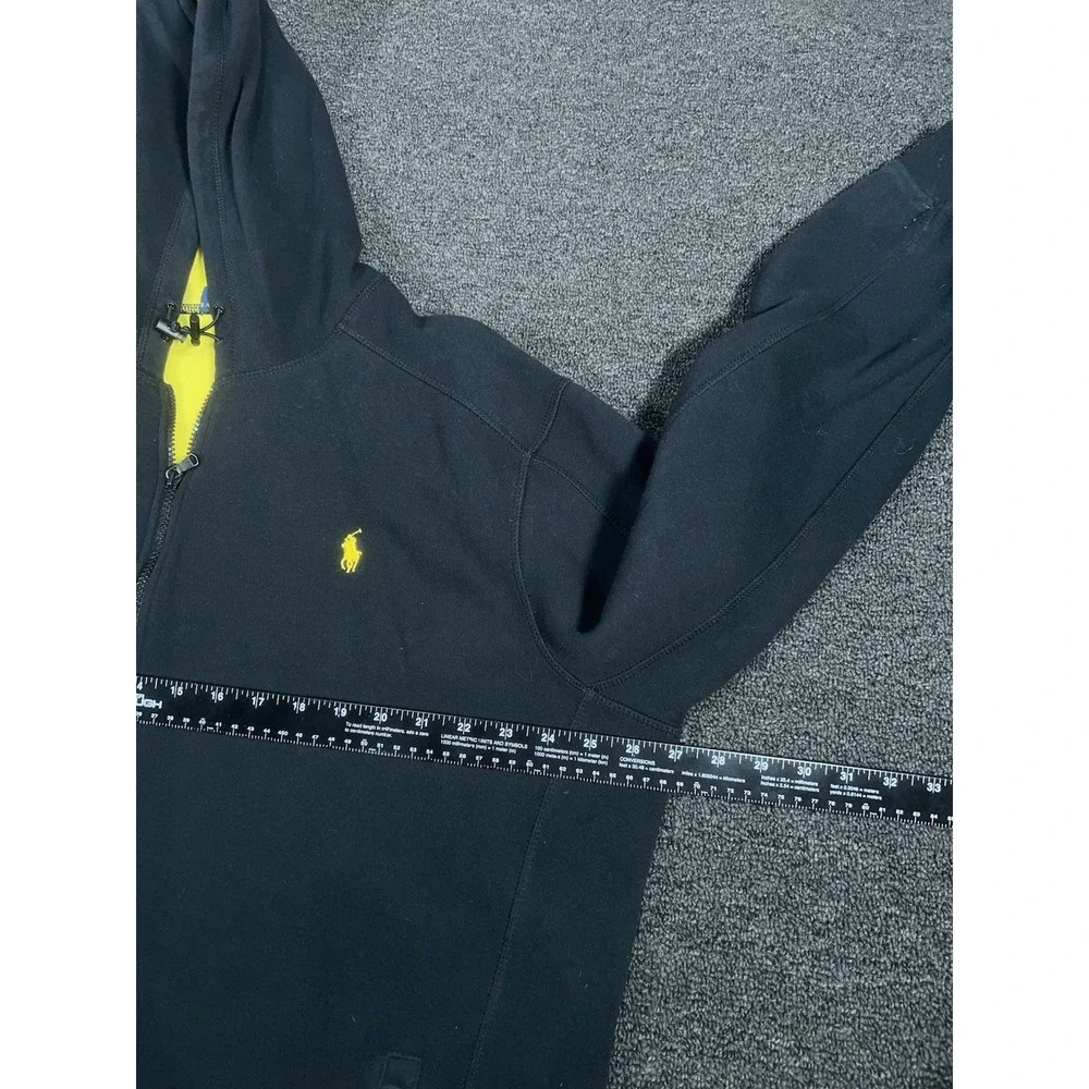 Polo Ralph Lauren Full Zip Hoodie Men's 2XL Black Pony Drawstring Fleece